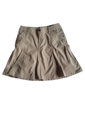 Kuhl Hiking Skirt Cargo Pockets A-line Light Khaki Gray Size 2